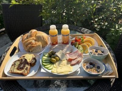 Breakfast in the garden at Summer Solstice